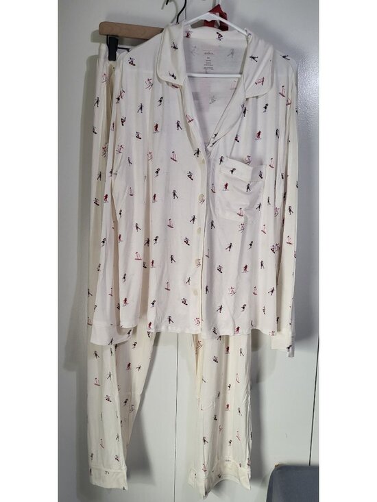 Auden Other - Auden Cloud Knit Womens XXL Two Piece Pajama Set Sleepwear Skier Holiday Winter